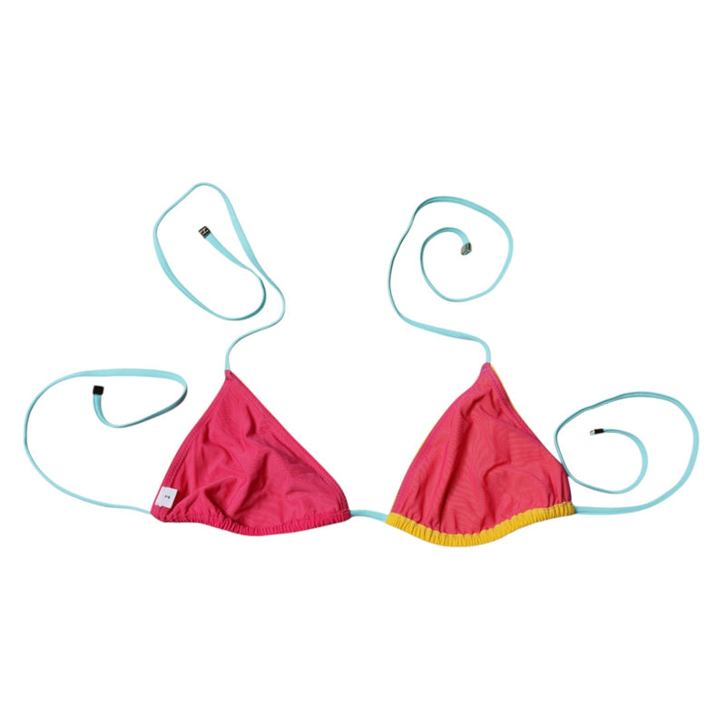 Multicolor Halter Beachwear Bikini Top Swimwear Dolce & Gabbana