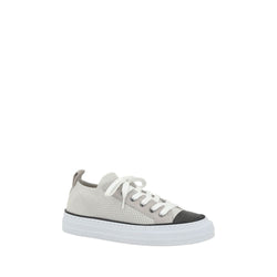 Mesh cotton and suede Sneakers Brunello Cucinelli