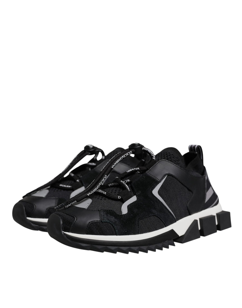Black Mesh Sorrento Trekking Sneakers Shoes Dolce & Gabbana
