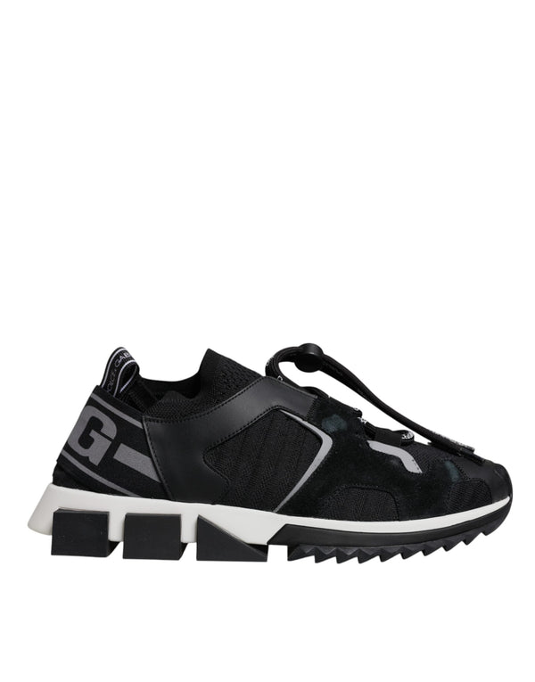 Black Mesh Sorrento Trekking Sneakers Shoes Dolce & Gabbana