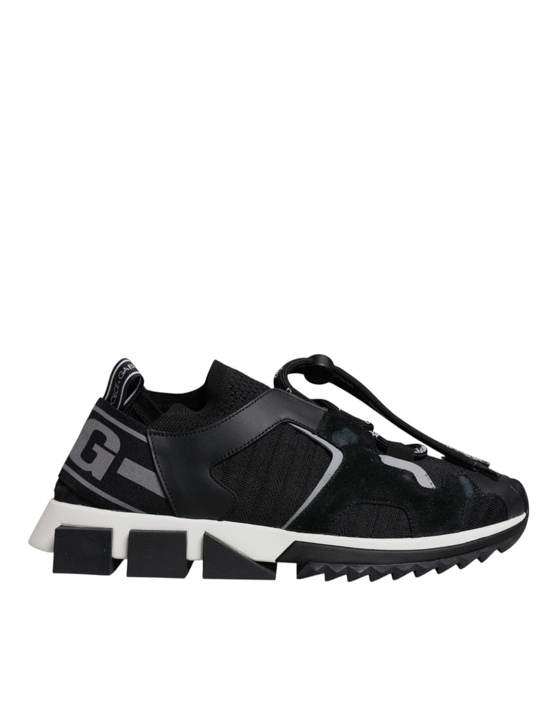 Black Mesh Sorrento Trekking Sneakers Shoes Dolce & Gabbana