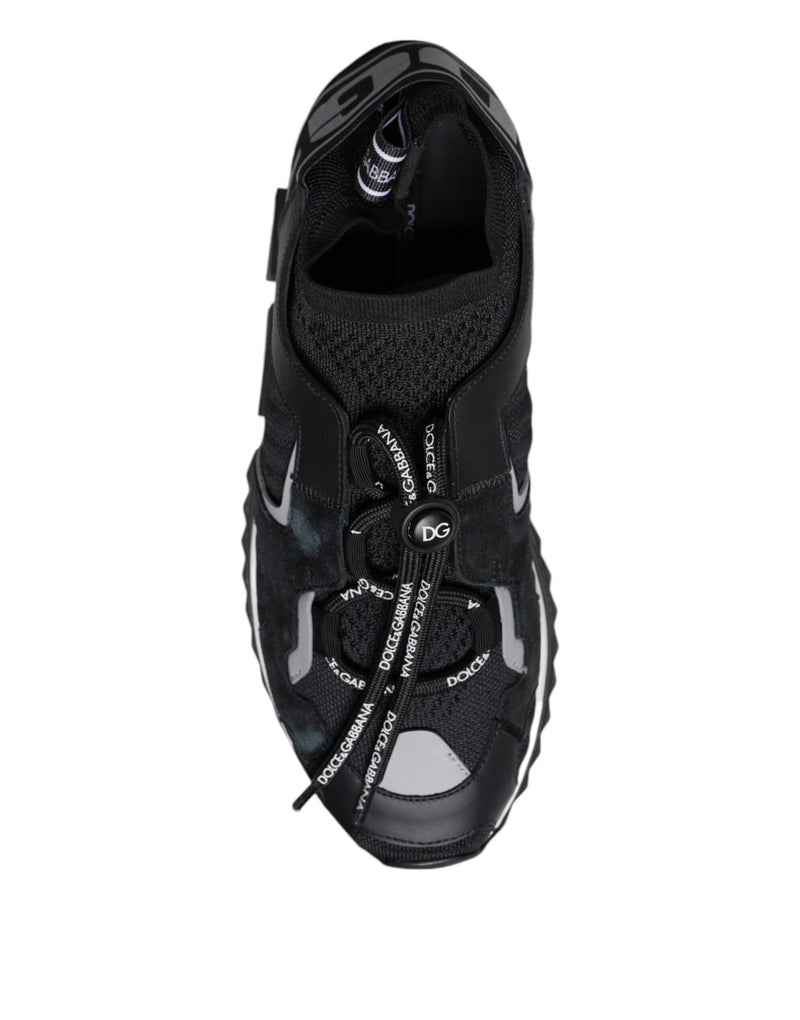Black Mesh Sorrento Trekking Sneakers Shoes Dolce & Gabbana