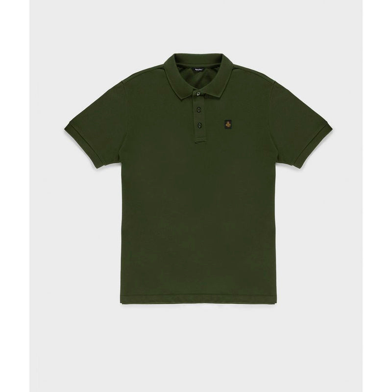 Green Cotton Polo Shirt Refrigiwear