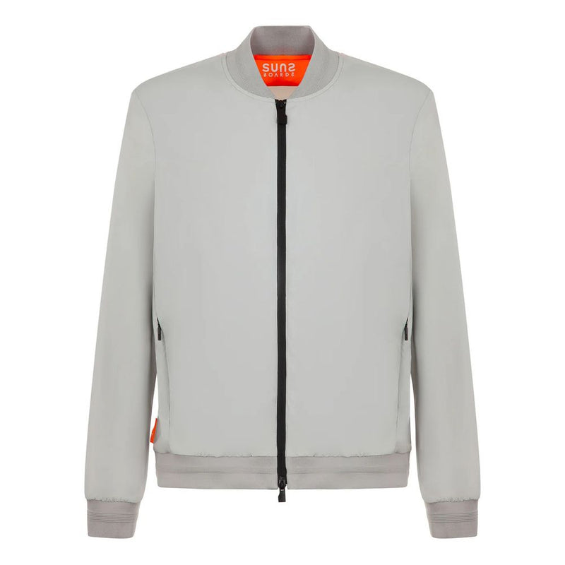Gray Nylon Jacket Suns
