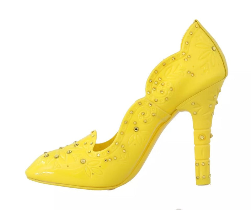 Yellow Crystal Heels CINDERELLA Shoes Dolce & Gabbana