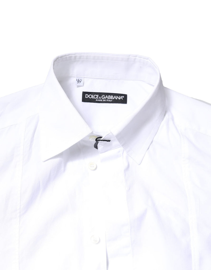 White Cotton Long Sleeves Formal Dress Shirt Dolce & Gabbana