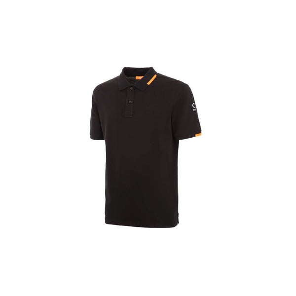 Black Cotton Polo Shirt Suns