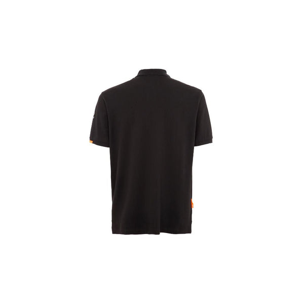 Black Cotton Polo Shirt Suns