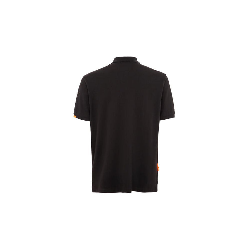 Black Cotton Polo Shirt Suns
