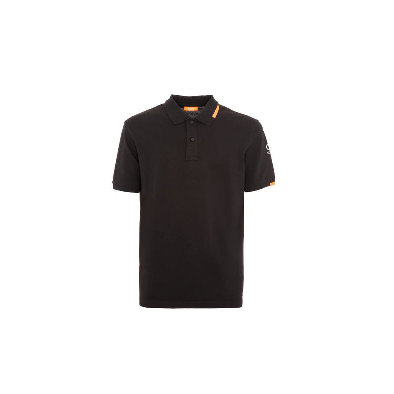 Black Cotton Polo Shirt Suns