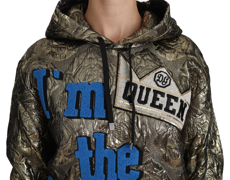 Im The Queen Multicolor Hoodie Sweatshirt Dolce & Gabbana