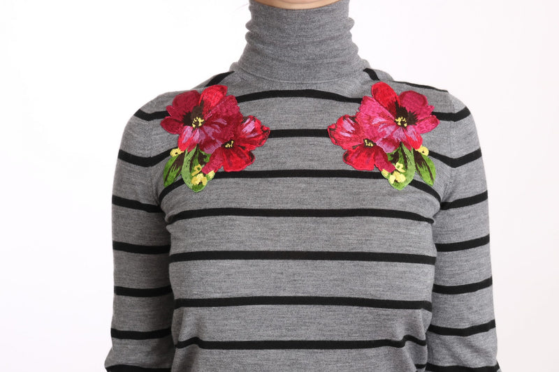 Elegant Embroidered Cashmere-Silk Sweater Dolce & Gabbana