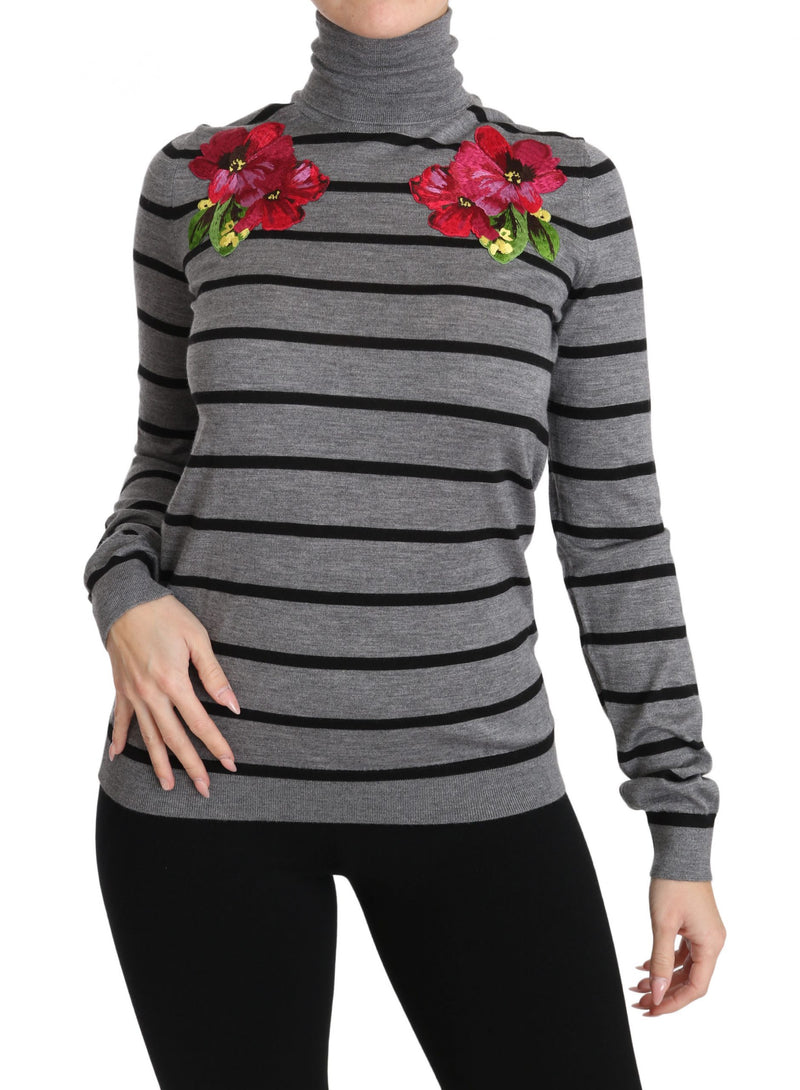 Elegant Embroidered Cashmere-Silk Sweater Dolce & Gabbana