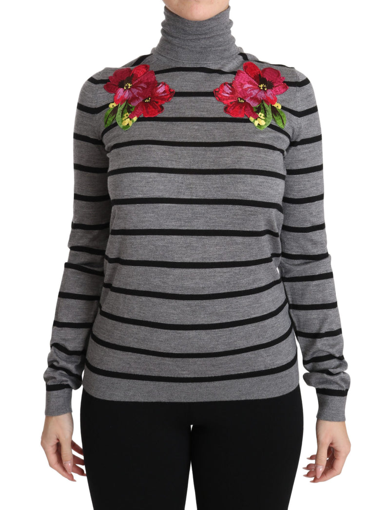 Elegant Embroidered Cashmere-Silk Sweater Dolce & Gabbana