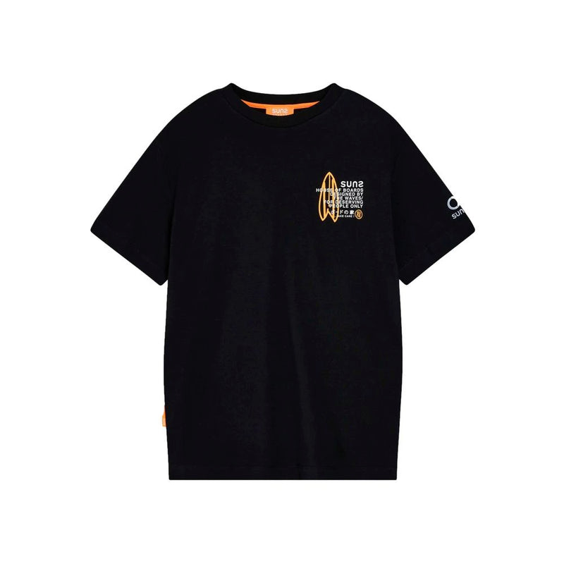 Black Cotton T-Shirt Suns