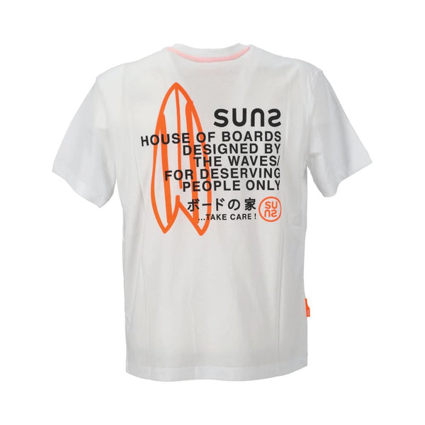 White Cotton T-Shirt Suns