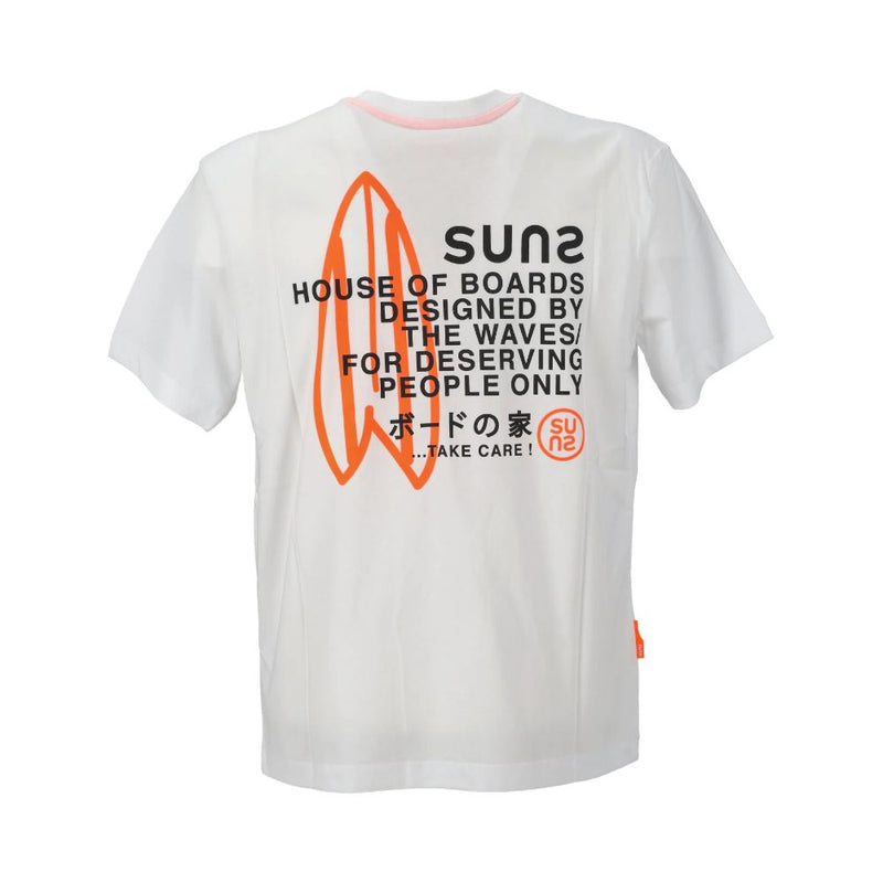 White Cotton T-Shirt Suns