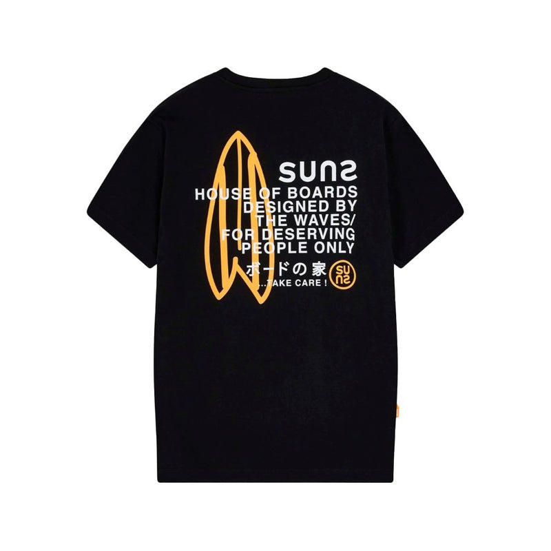 Black Cotton T-Shirt Suns