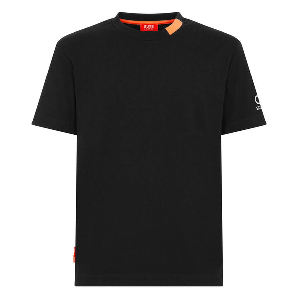 Black Cotton Men T-Shirt Suns