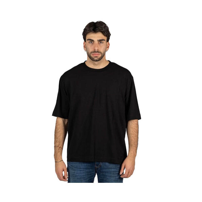Black Cotton T-Shirt Alpha Studio