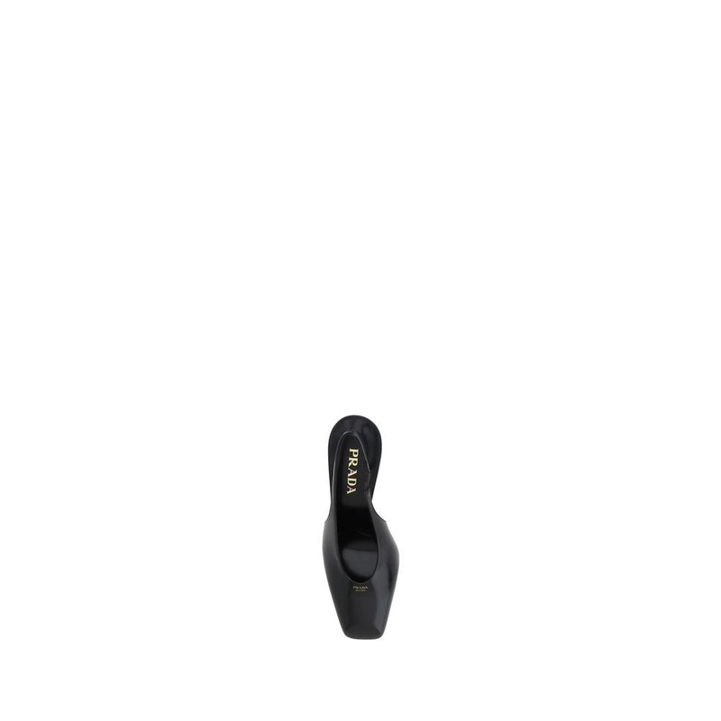 Black Calf Leather Pumps Prada