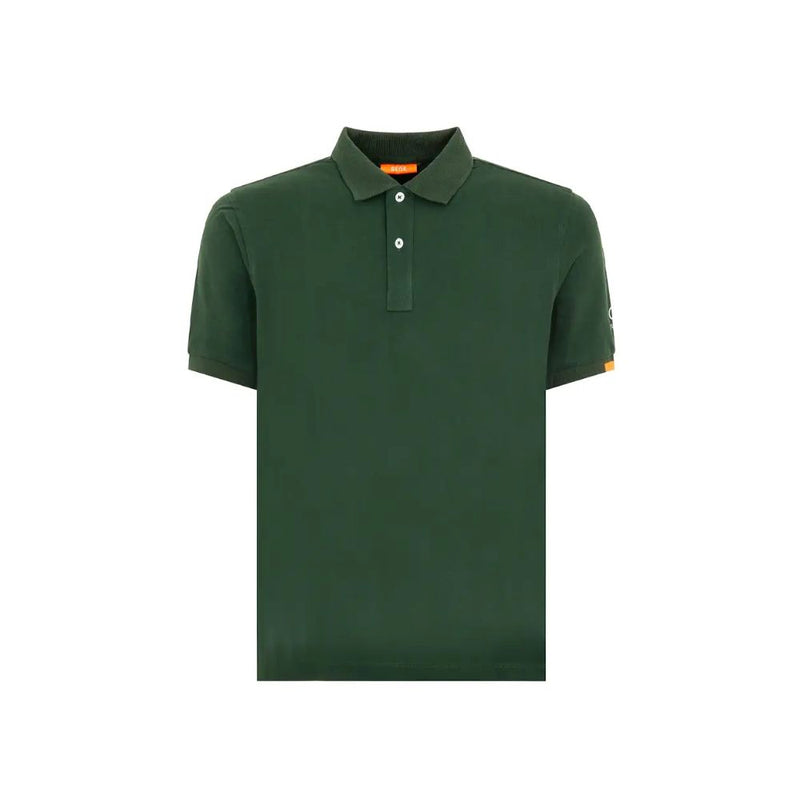 Green Cotton Polo Shirt Suns