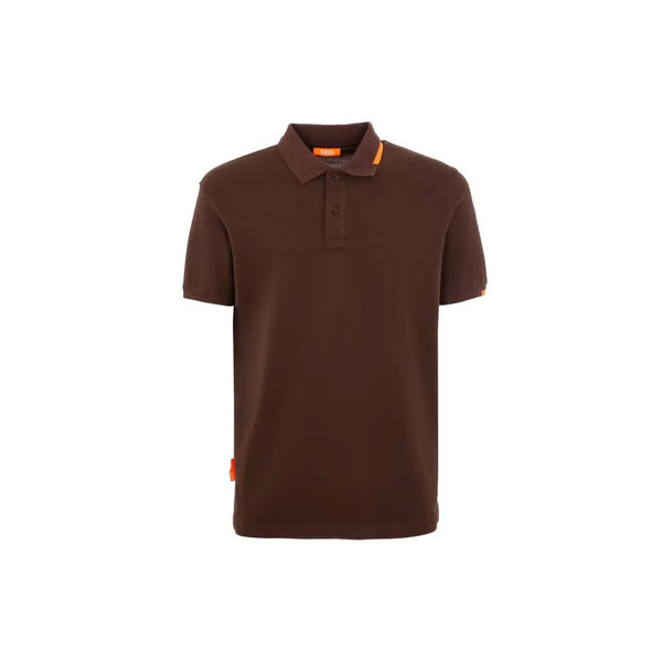 Brown Cotton Polo Shirt Suns