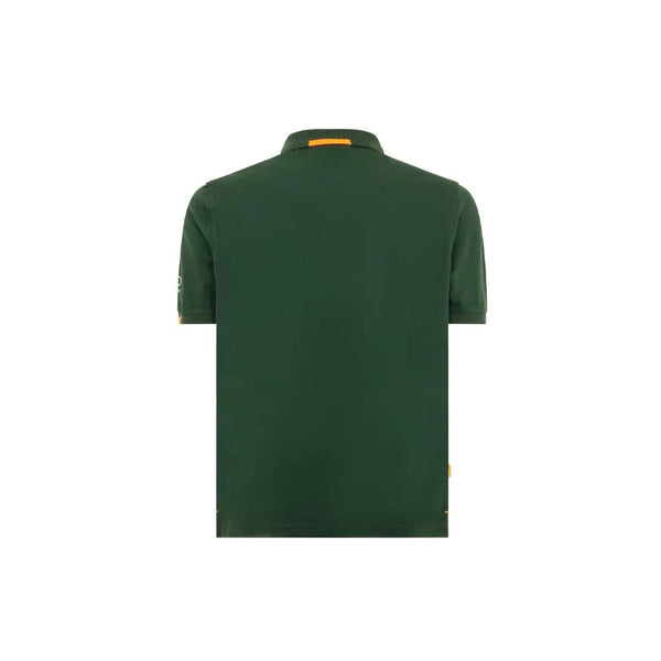 Green Cotton Polo Shirt Suns