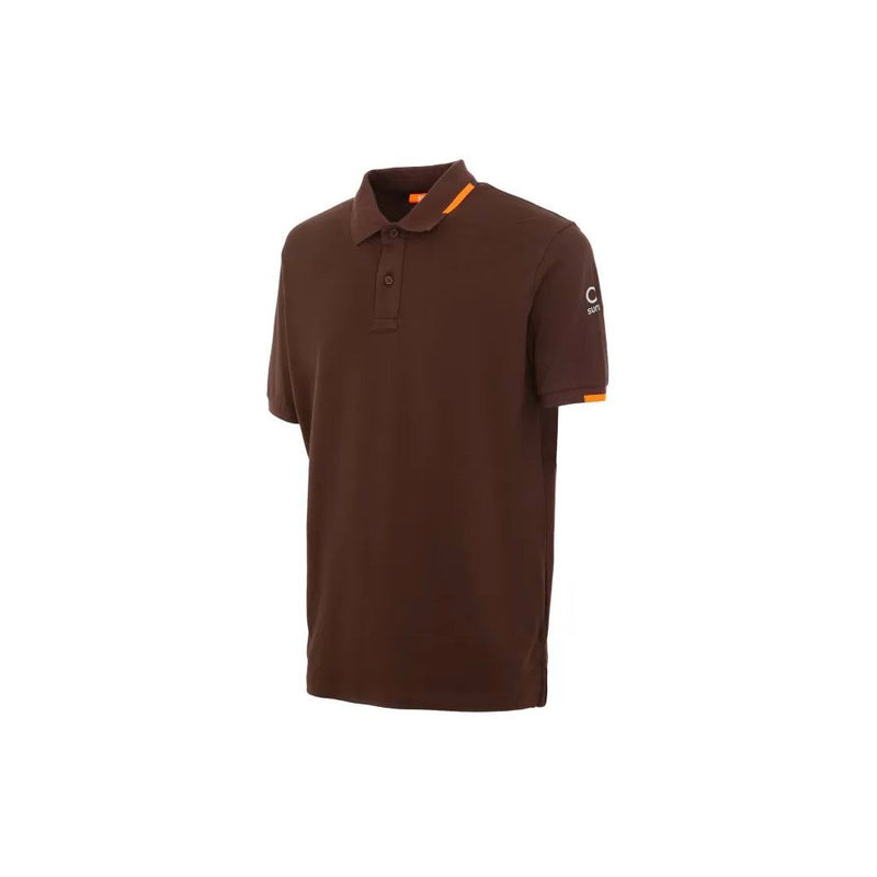 Brown Cotton Polo Shirt Suns