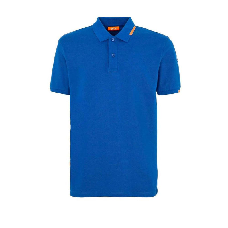 Blue Cotton Polo Shirt Suns
