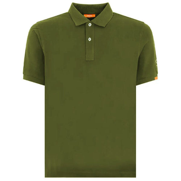 Green Cotton Polo Shirt Suns