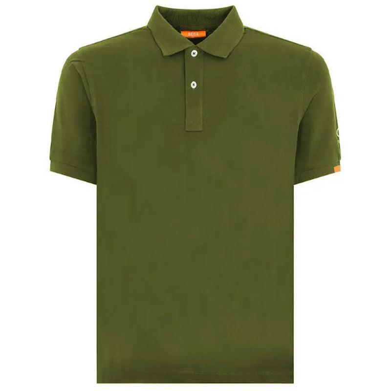 Green Cotton Polo Shirt Suns
