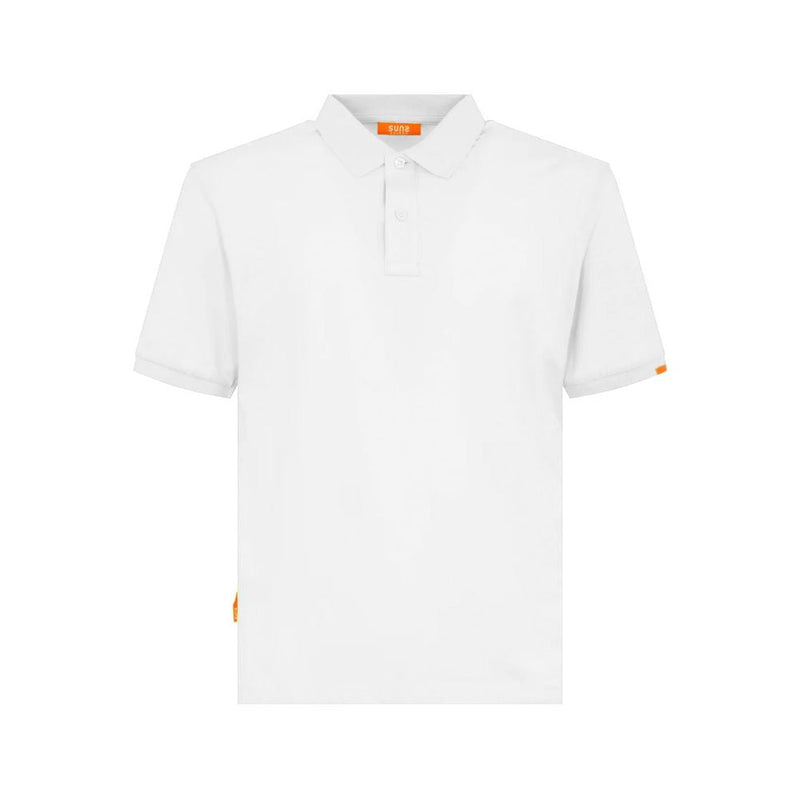 White Cotton Polo Shirt Suns