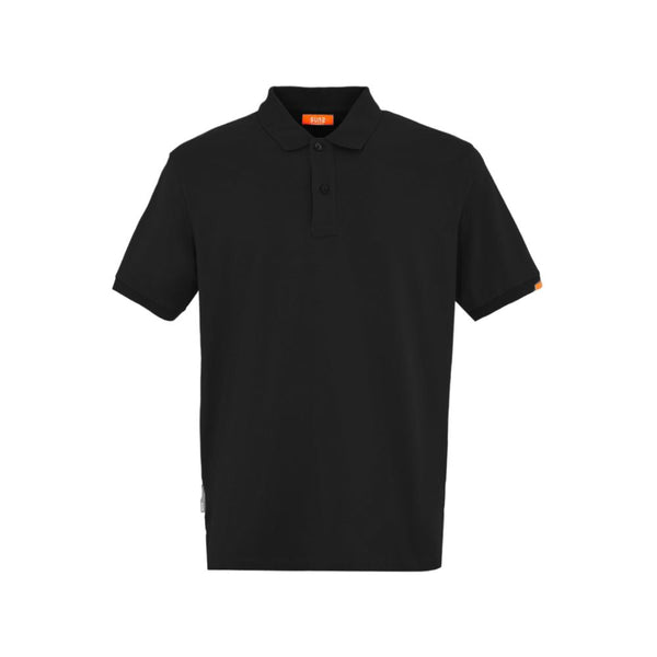 Black Cotton Polo Shirt Suns