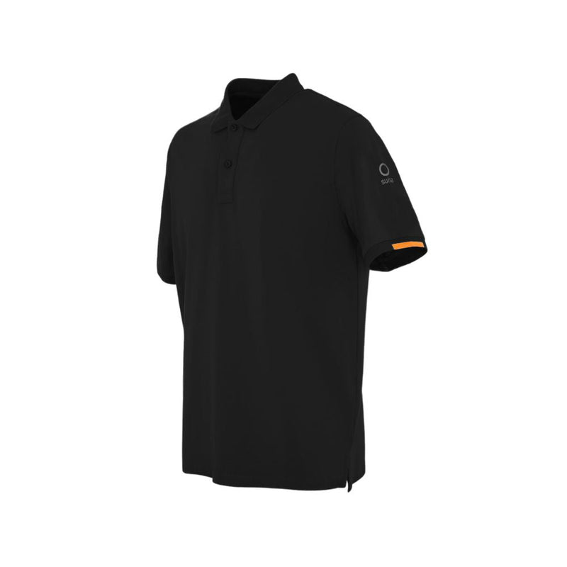 Black Cotton Polo Shirt Suns