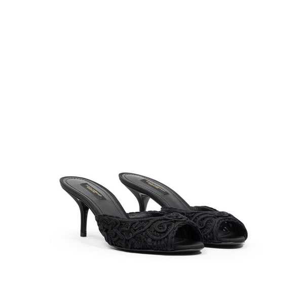 Black Cotton Sandal Dolce & Gabbana
