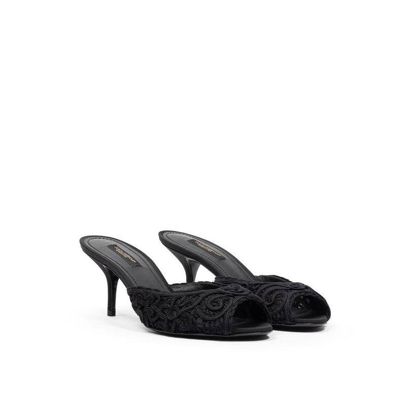 Black Cotton Sandal Dolce & Gabbana