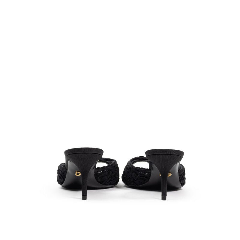 Black Cotton Sandal Dolce & Gabbana