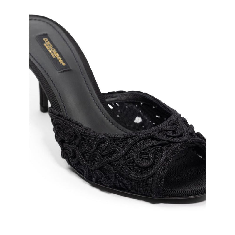 Black Cotton Sandal Dolce & Gabbana