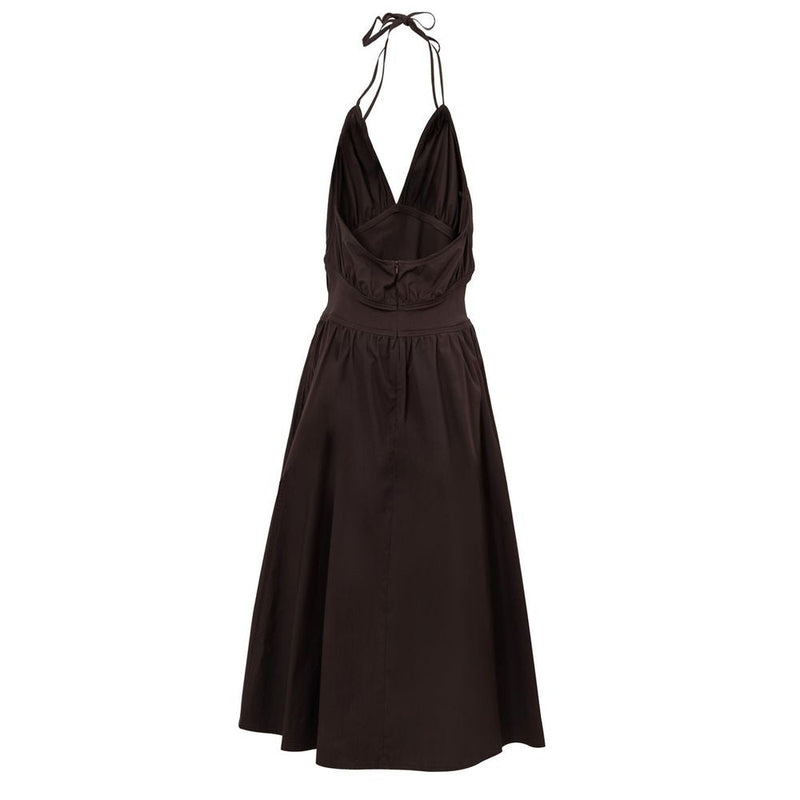 Brown Cotton Dress Bottega Veneta