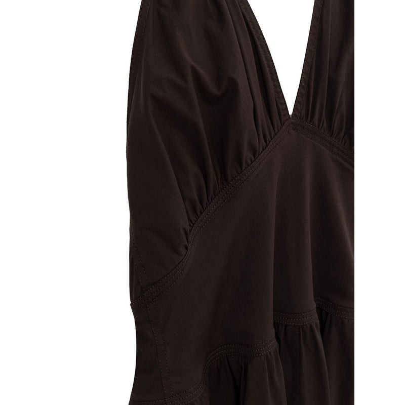 Brown Cotton Dress Bottega Veneta