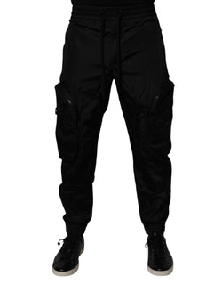 Black Nylon Cargo Jogger Men Sweatpants Pants Dolce & Gabbana