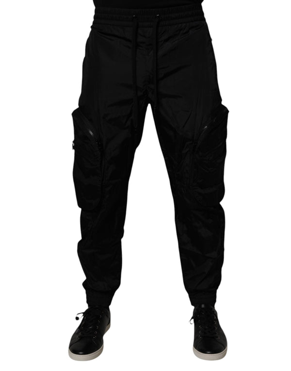 Black Nylon Cargo Jogger Men Sweatpants Pants Dolce & Gabbana