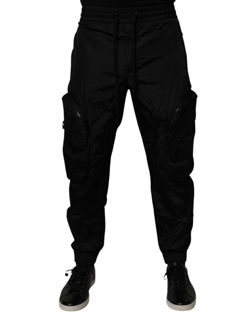 Black Nylon Cargo Jogger Men Sweatpants Pants Dolce & Gabbana