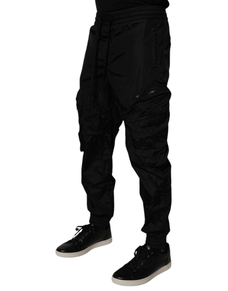 Black Nylon Cargo Jogger Men Sweatpants Pants Dolce & Gabbana