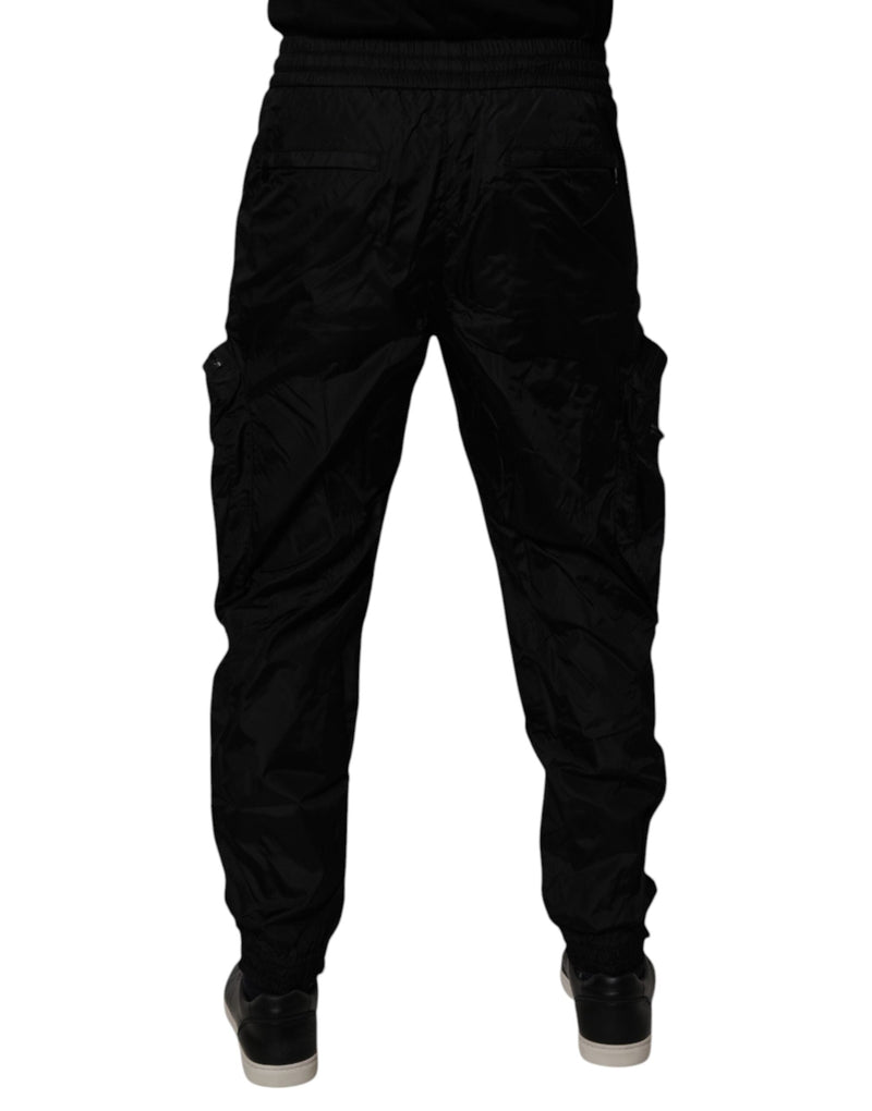 Black Nylon Cargo Jogger Men Sweatpants Pants Dolce & Gabbana