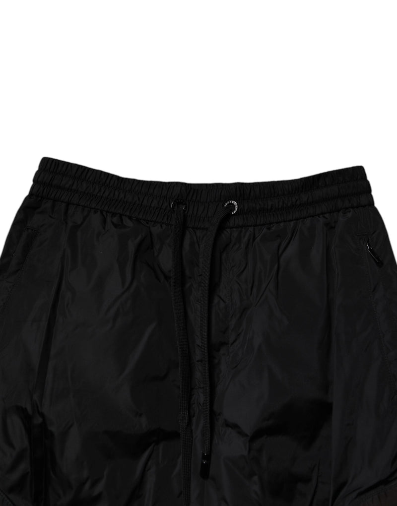Black Nylon Cargo Jogger Men Sweatpants Pants Dolce & Gabbana