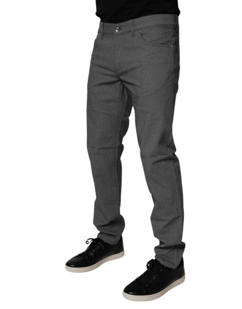 Gray Cotton Stretch Skinny Denim Jeans Dolce & Gabbana