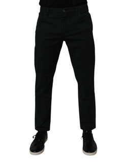Dark Green Cotton Loose Men Denim Jeans Dolce & Gabbana