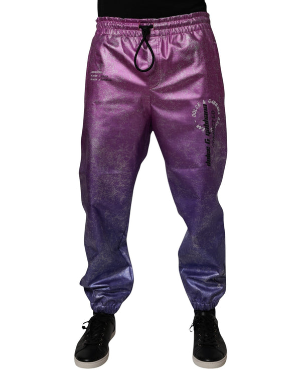 Pink Purple Two Tone Jogger Sweatpants Pants Dolce & Gabbana